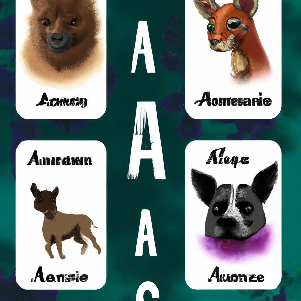 Fotos nome de animais com a letra a