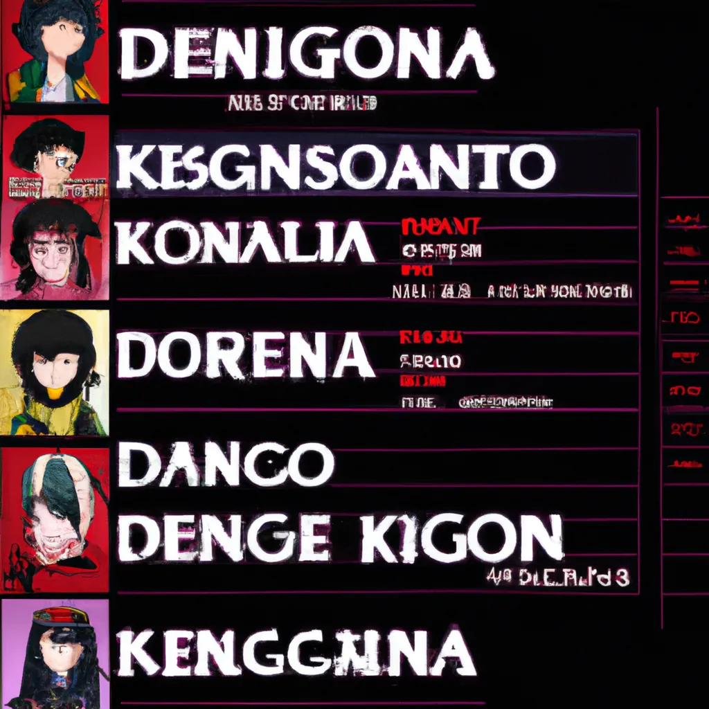 Fotos nomes dos personagens de demon slayer