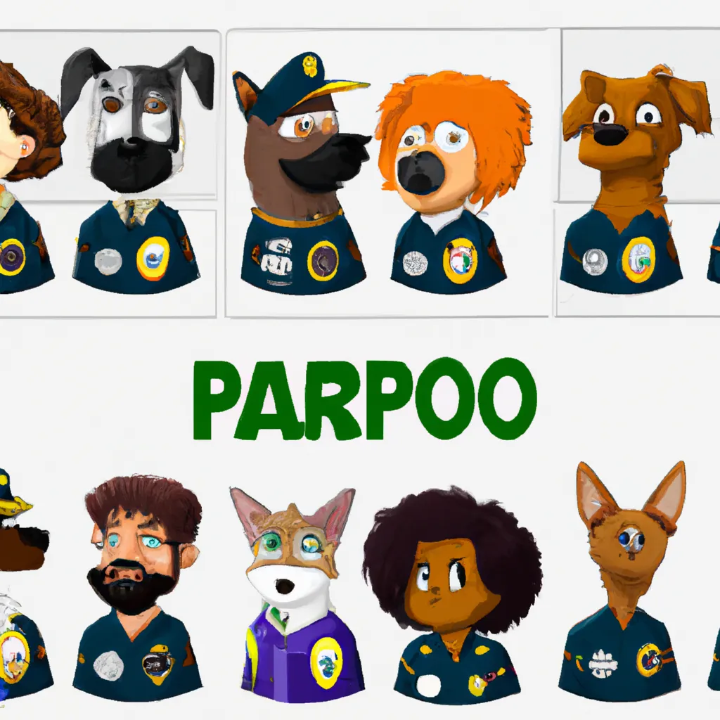 Fotos nomes personagens patrulha canina